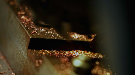 Details of heavy industry equipment. Close up of gears of the transmission mechanism.の写真素材