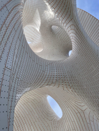 Explore Innovative Architectural Design through the Creative Use of Fluid and Curvaceous Formsの写真素材