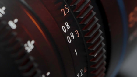 New generation lenses. Action. Modern models of lenses for cameras. Technological lenses for photographersの写真素材