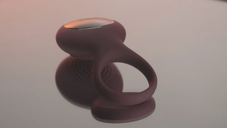 Close-up vibrator for women. Creative. Small vibrator for female satisfaction. Industry of toys and...