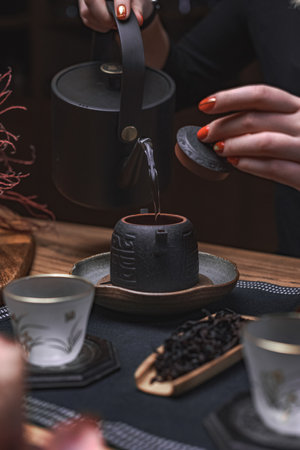 Enjoy an Elegant Tea Brewing Experience that Transforms with Every Fine Tea Set Usedの写真素材