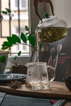Experience the elegant brewing of tea in a cozy and inviting setting that enhances the moment