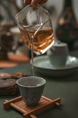 Artisan Tea Brewing A Timeless and Traditional Pouring Moment to Savor and Enjoy Fully
