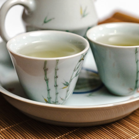 Discover the exquisite Elegant Chinese Tea Set, adorned with a beautiful Bamboo Design