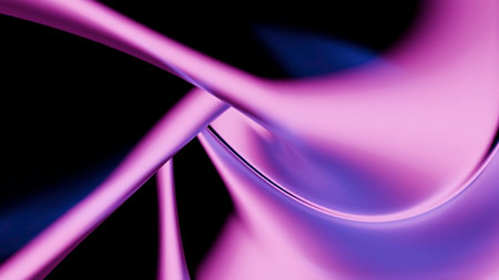 Dynamic and Modern Abstract Waves Featuring Vibrant Shades of Pink and Purple Color Mixing. Designの写真素材