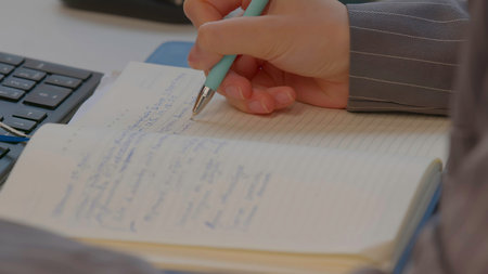 Focused NoteTaking at Work Effectively Capturing Ideas and Insights for Future Use. Stock Footage