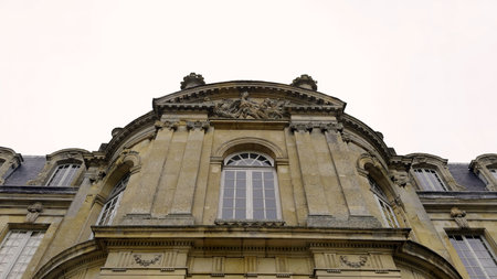 Majestic chateau de vaux le vicomte facade, a detailed view. Actionの写真素材