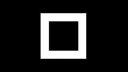 White squares are expanding on a black background. Motionの写真素材