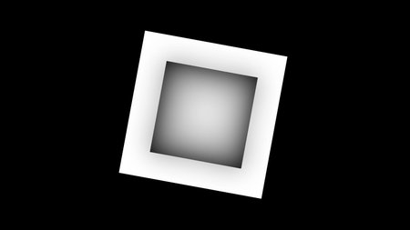 White square rotating on black background animation. Motionの写真素材
