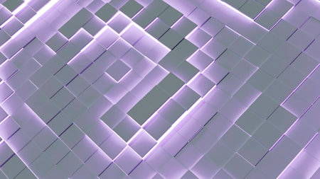 Abstract geometric lilac blocks animated backgroundの写真素材