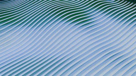Abstract parametric wavy lines looping backgroundの写真素材
