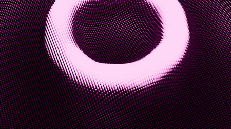 Abstract pink waves creating ripples backgroundの写真素材