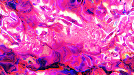 Liquid swirling vibrant pink purple abstract texture backgroundの写真素材
