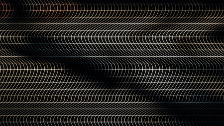 Wavy grid pattern creating abstract metallic illusion