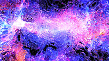 Glowing purple and blue ice crystal texture background