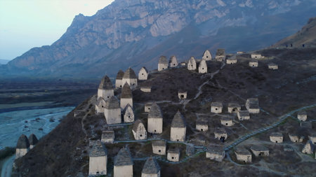 Dargavs city of the dead ancient necropolis in north ossetia. Media