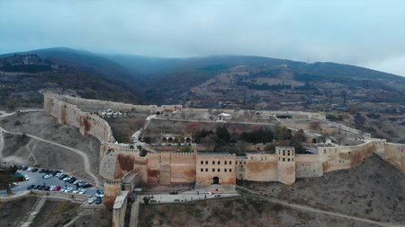 Aerial view of naryn kala fortress in derbent, dagestan. Mediaの写真素材