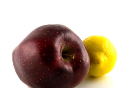 beauty fruits composition with lemon and appleの写真素材