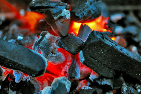 Barbecue Grill flame fireの写真素材