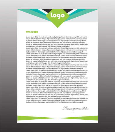 Vector design page template, modern styleのイラスト素材