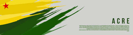 Patriotic and beautiful banner of the States of Brazilのイラスト素材