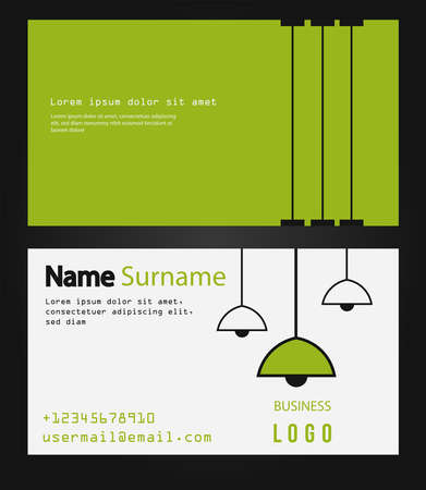 Double-sided creative business card template.のイラスト素材