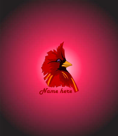 beautiful logo with a bird in a very juicy coloringのイラスト素材