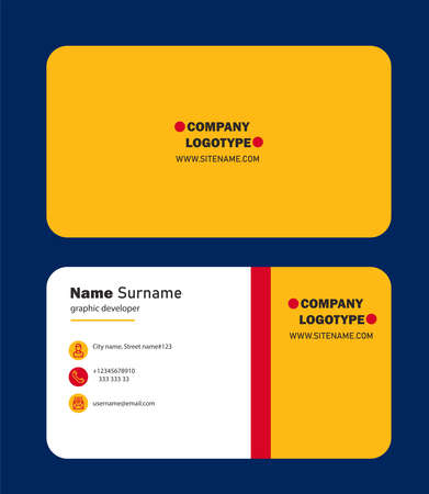 beautiful business card design. Perfect combination of colors and all elementsのイラスト素材