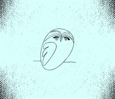 owl logo vector icon illustration line art download qualityのイラスト素材