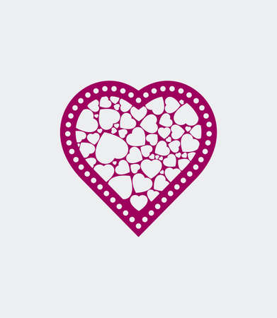 Heart frame icon vector. Love symbol. Valentine's Day emblem, flat style for graphic and web design, logo.のイラスト素材