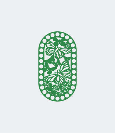 Ready-made template for logo or laser cuttingのイラスト素材