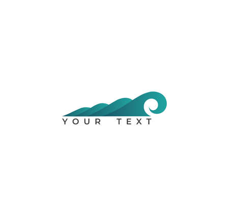 Water Wave symbol and icon Logo Template vectorのイラスト素材