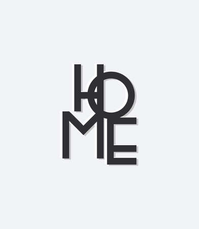 Template with the inscription "house." A beautiful template for a logo, icon, symbolのイラスト素材
