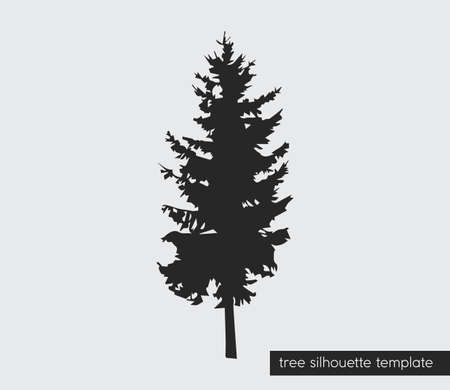 Ready-made tree silhouette template. eps10のイラスト素材