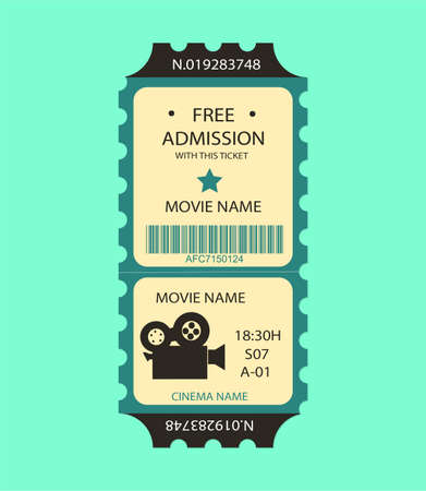 Cinema tickets isolated. vector illustrationのイラスト素材