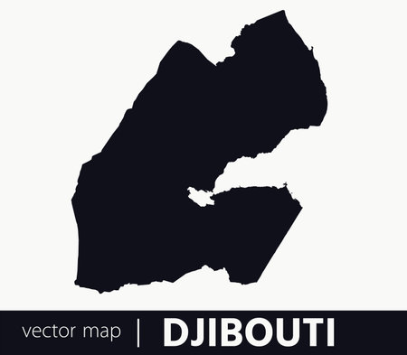 High Detailed Vector Map - Djiboutiのイラスト素材