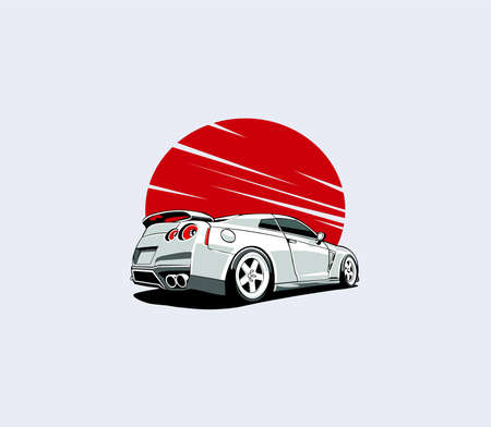 Vector passenger luxury sport carのイラスト素材