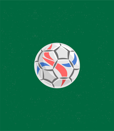 a beautiful logo of a football stadium in stylish colorsのイラスト素材