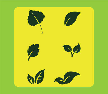 A beautiful set of necessary leaf icons for any projects.のイラスト素材