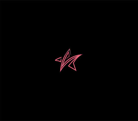 Star Logo Designs Vector Template with Black Backgroundのイラスト素材