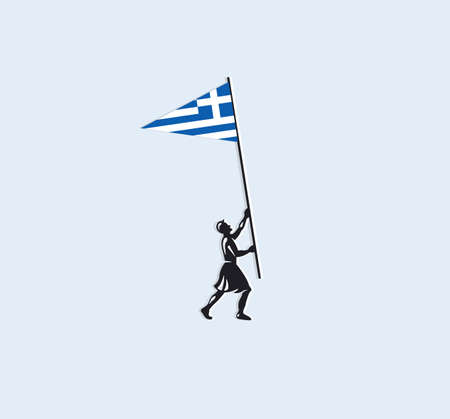 day of pride in your country. A beautiful postcard for any projects. Greeceの写真素材