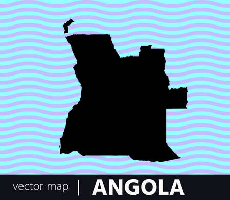 High Detailed Vector Map - Angolaのイラスト素材