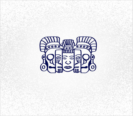 Aztec decorative vector art. traditional ethnic ornamentのイラスト素材