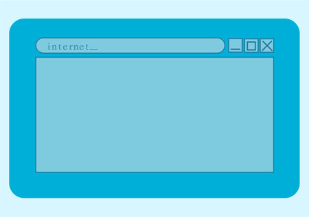 retro computer screen. Fully editable vector template.のイラスト素材