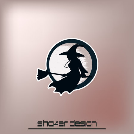 Add a touch of magic to your world with our captivating witch-on-a-broomstick sticker. Embrace enchantment and embrace your inner witch.のイラスト素材