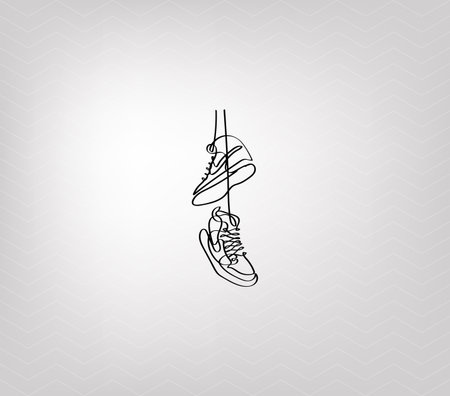 sneakers icon, vector illustration. Flat design style with long shadowのイラスト素材