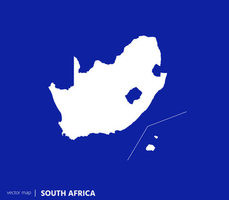 High Detailed Vector Map - South Africaのイラスト素材