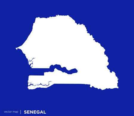 High Detailed Vector Map - Senegalのイラスト素材