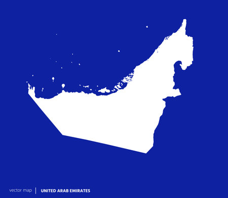 High Detailed Vector Map - United Arab Emiratesのイラスト素材