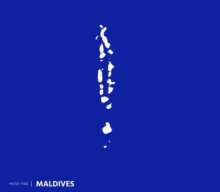 High Detailed Vector Map - Maldivesのイラスト素材